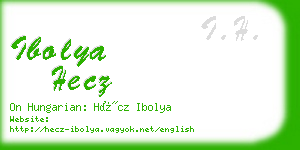 ibolya hecz business card